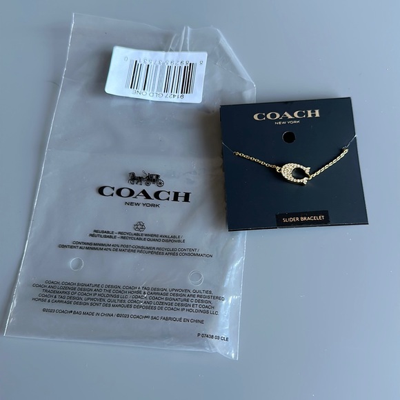 NWT COACH Pave signature slider bracelet - Picture 3 of 4